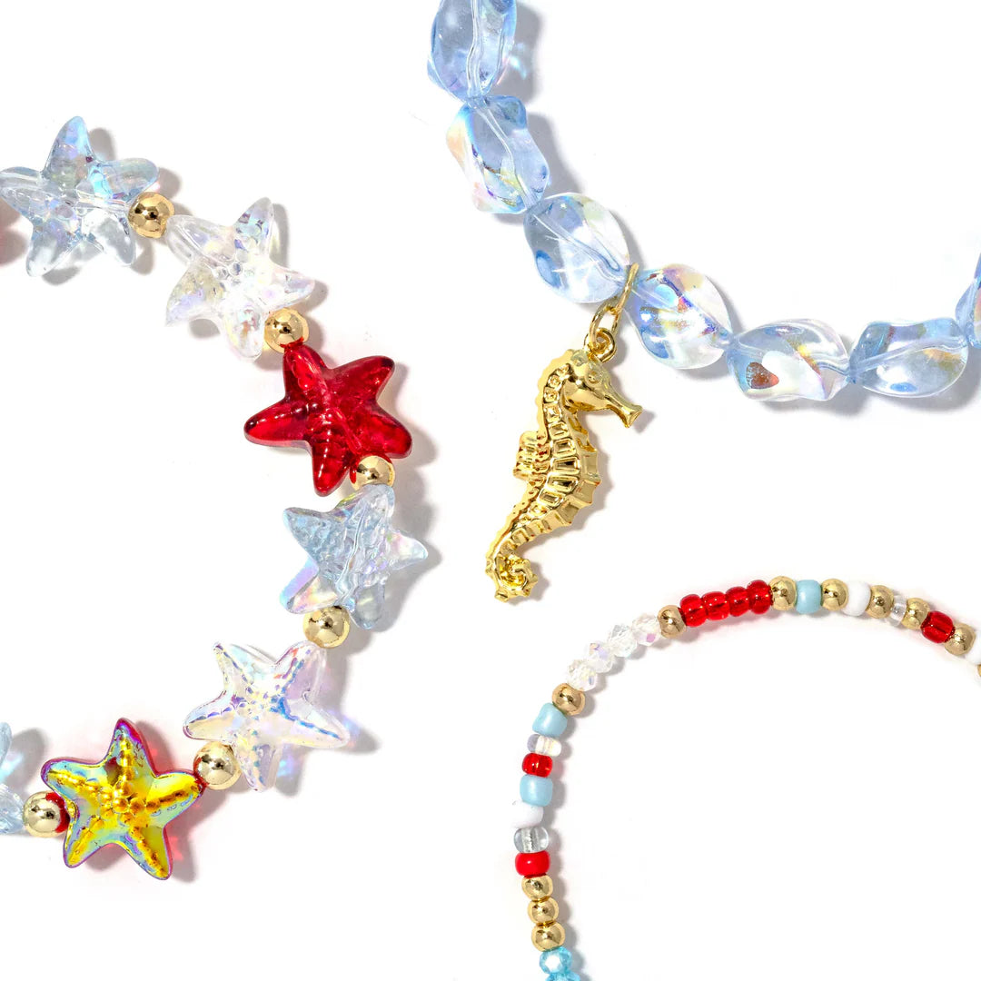 Patriotic Saltwater Bracelet Stack