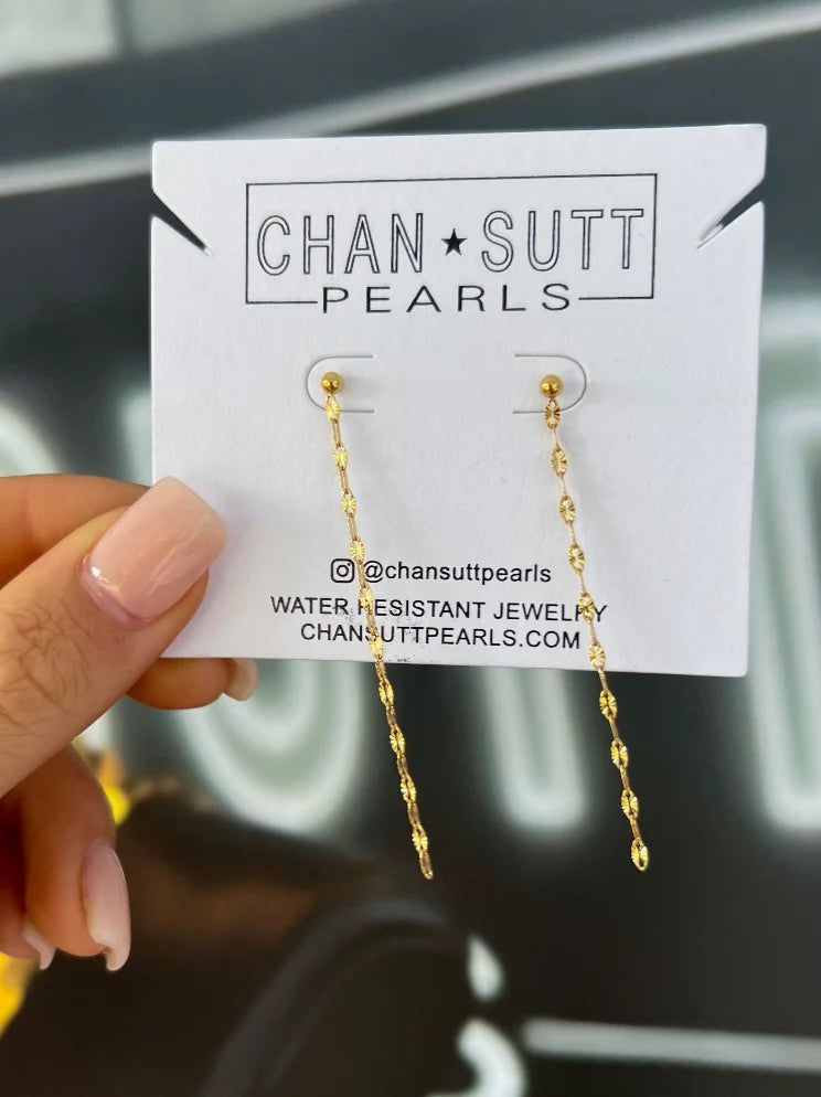 The Gold Dainty Chain Earrings