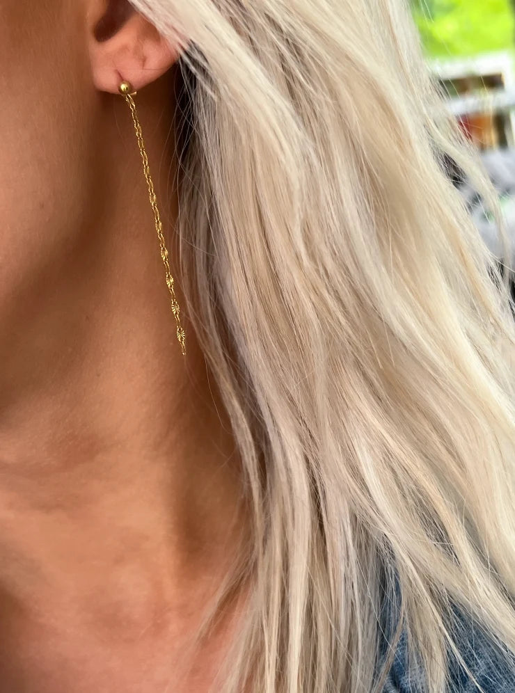 The Gold Dainty Chain Earrings
