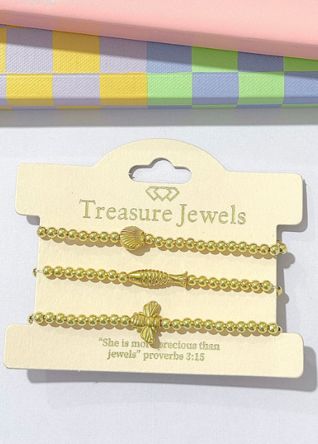 Seaside Treasures Gold Bracelet Set
