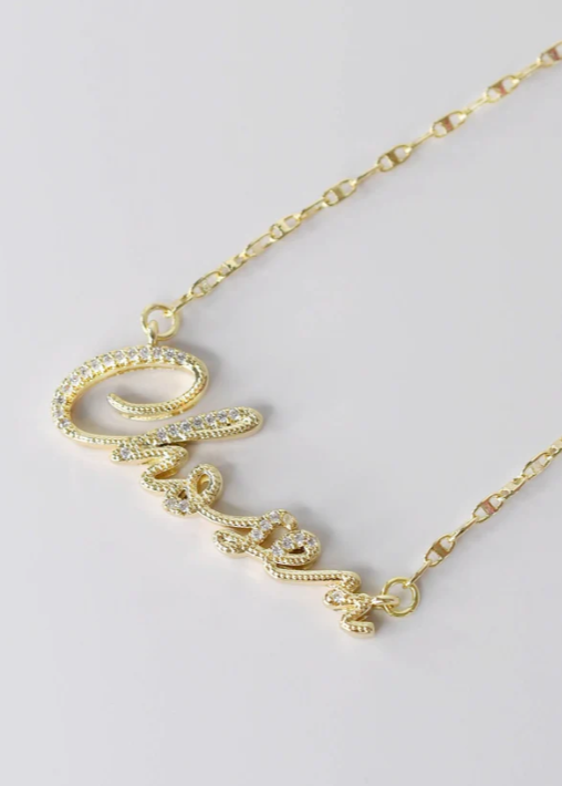 Gold Rhinestone Chosen Necklace