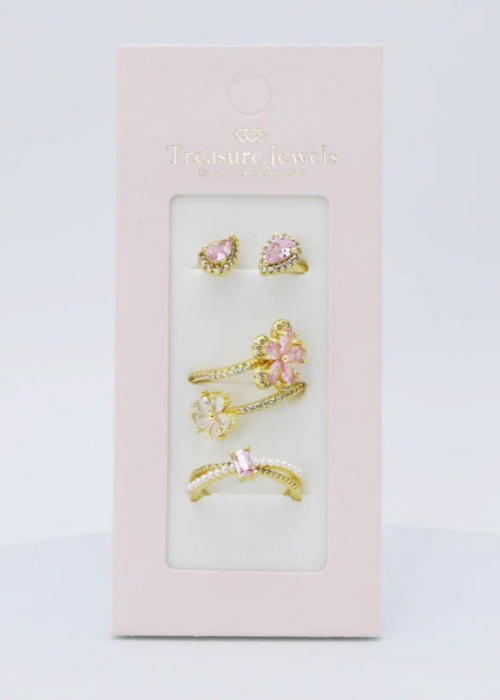 Aurora Pink Ring Set