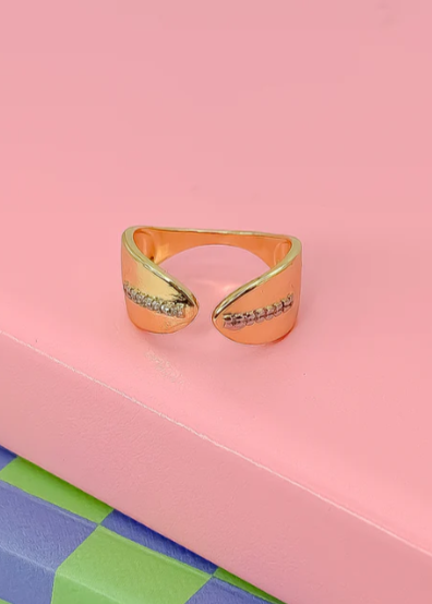Gold Wrap Shine Ring