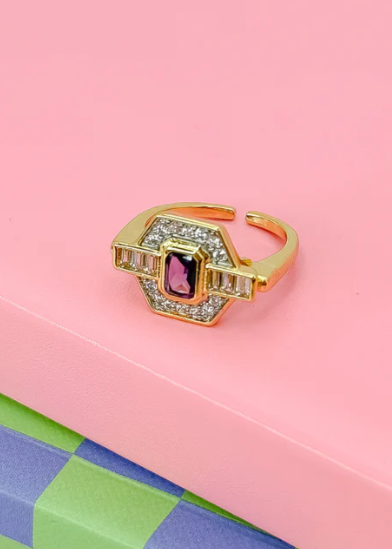 Lavender Luxe Rhinestone Ring