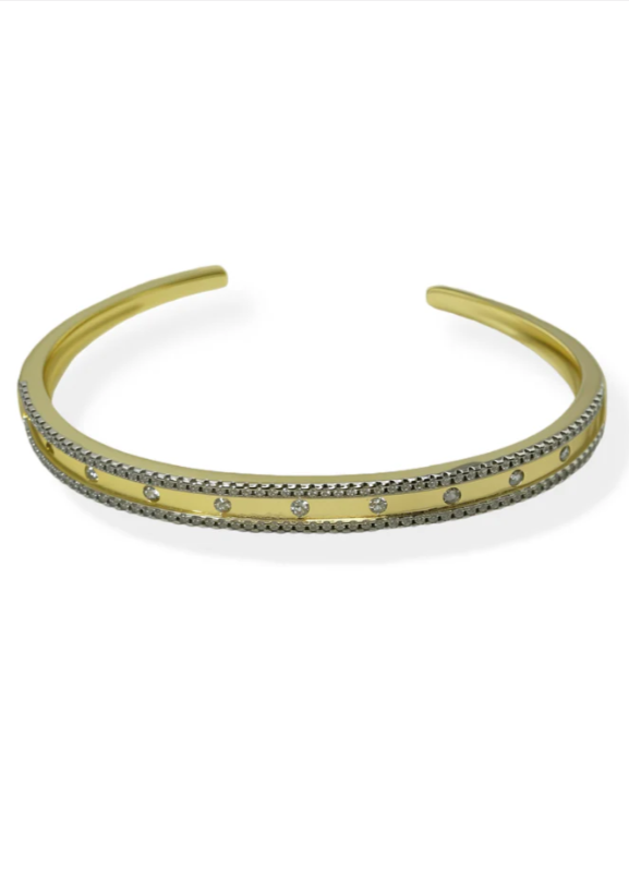 Gold Elizabeth Rhinestone Bracelet