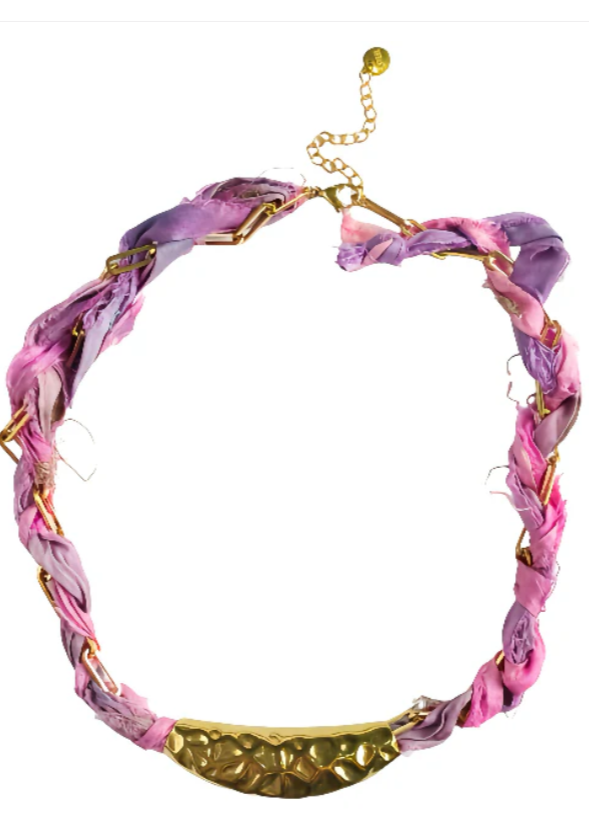 Lavender Scarlet Twist Necklace