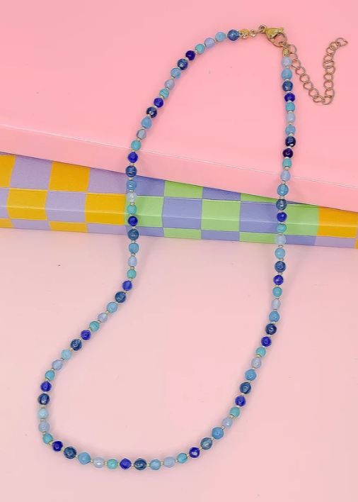 Candy Bead Gemstone Necklace