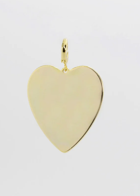 Big Gold Heart Charm