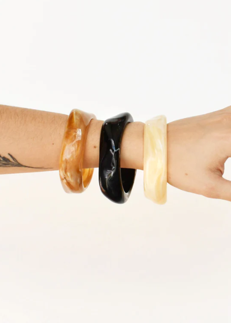 Honey Moody Marble Bangle
