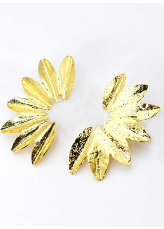 Gold Abientot Flare Earrings