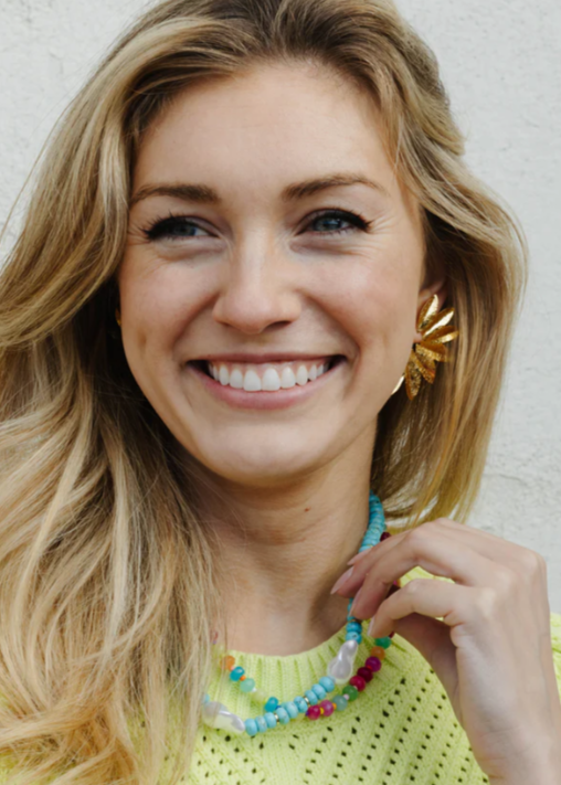 Gold Abientot Flare Earrings