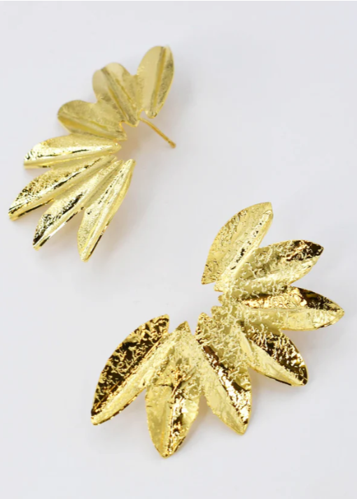 Gold Abientot Flare Earrings