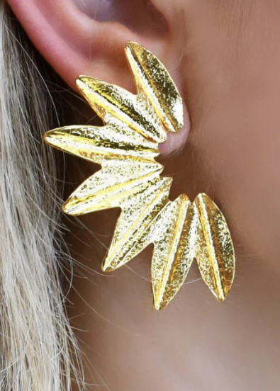 Gold Abientot Flare Earrings