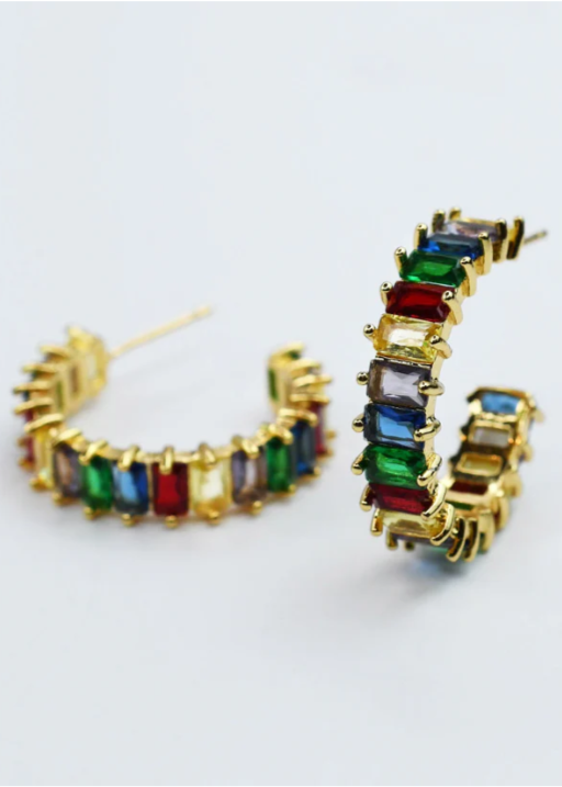 Carnival Luxe Hoop Rhinestone Earrings