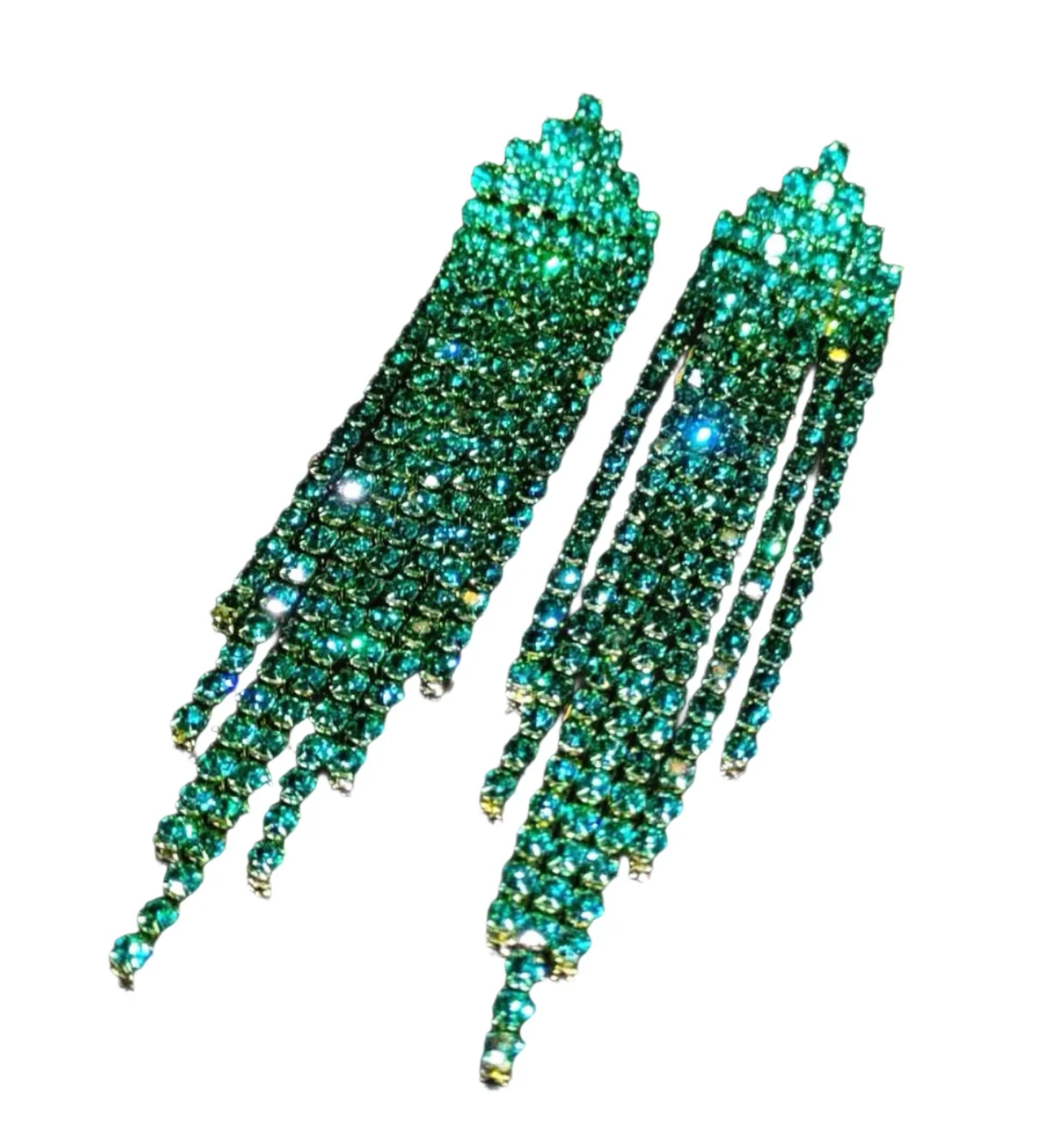 Green She Just Shines Statement Earrings