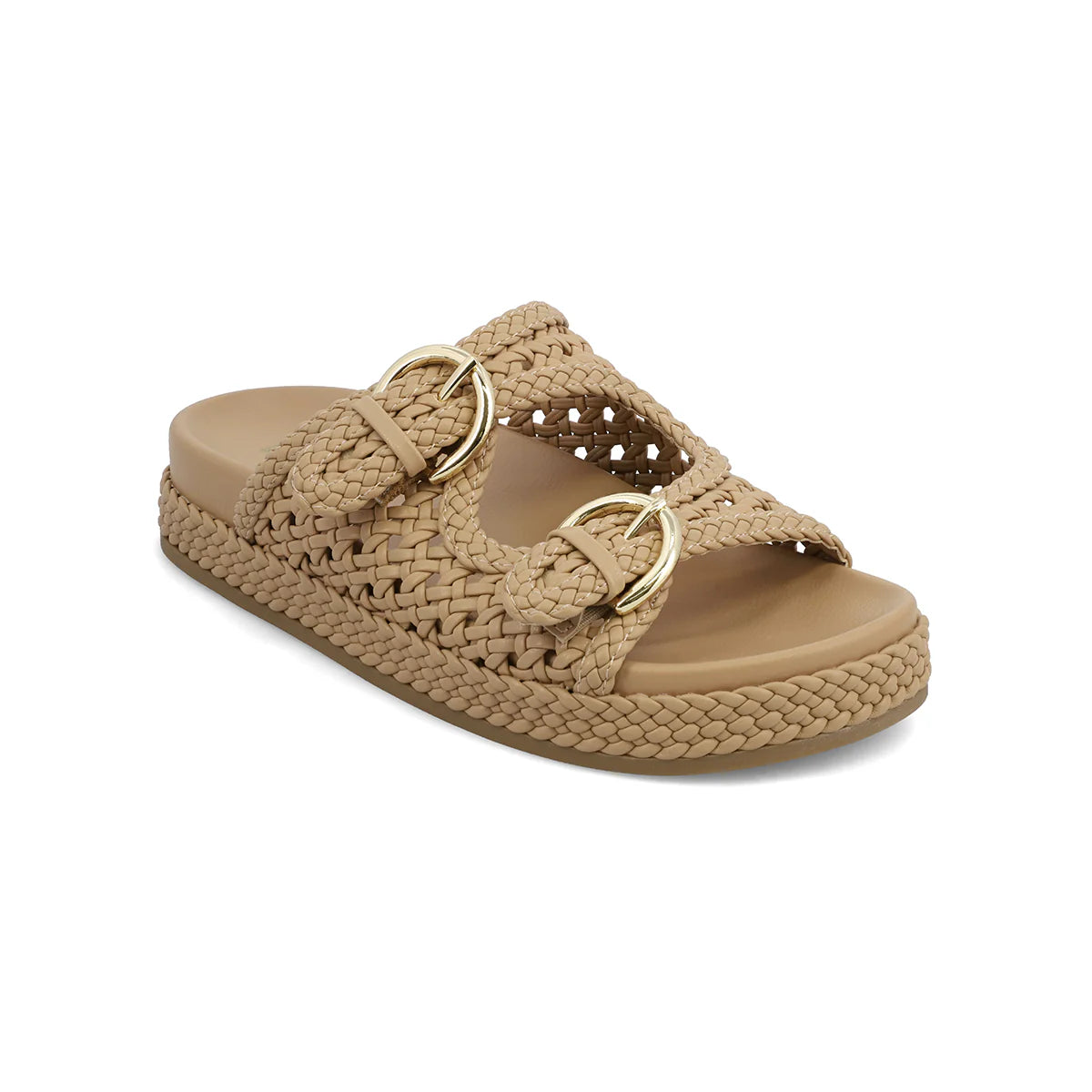 Trendy Woven Nude Sandal