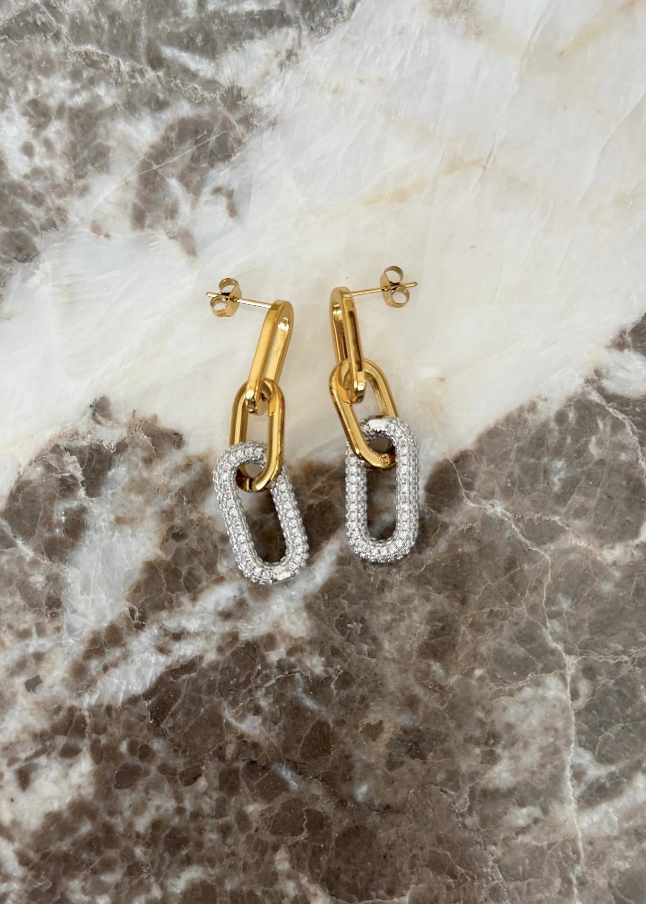 The Gold Liz Rhinestone Earrings