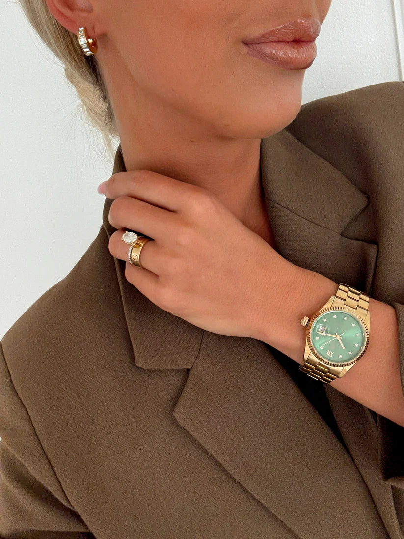 The Gold Rhinestone Ashley Earring