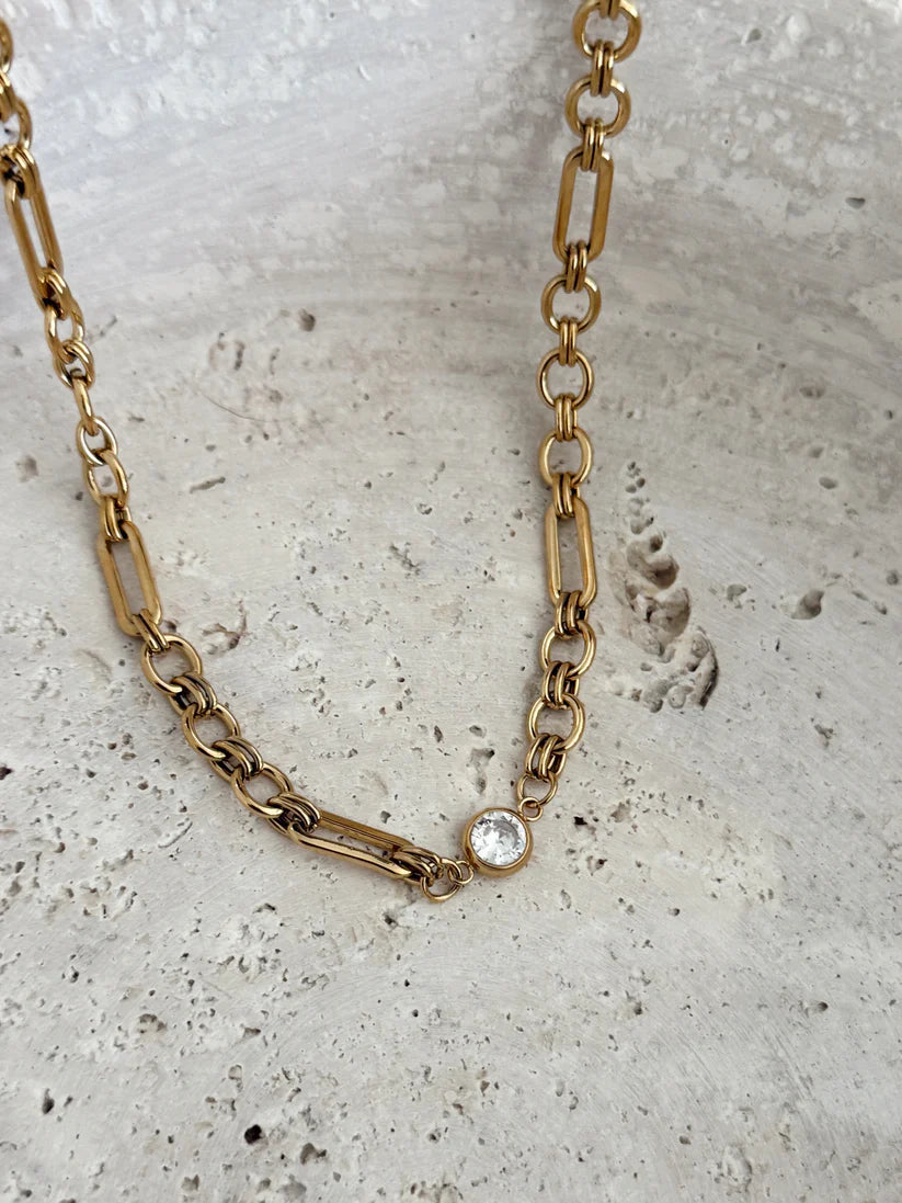The Melissa Gold Rhinestone Necklace