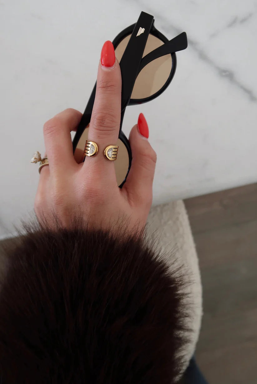 The Paige Gold Rhinestone Ring