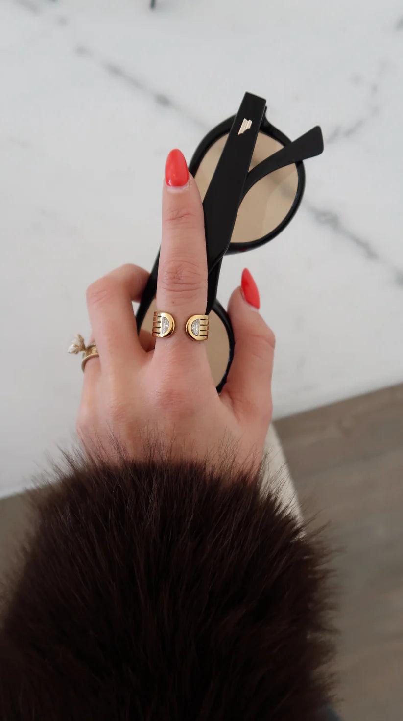 The Paige Gold Rhinestone Ring