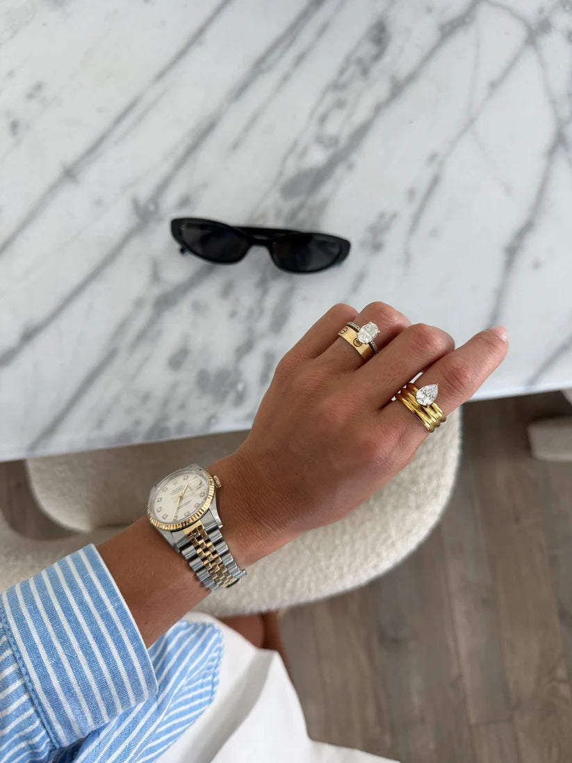 The Olivia Gold Marquise Ring