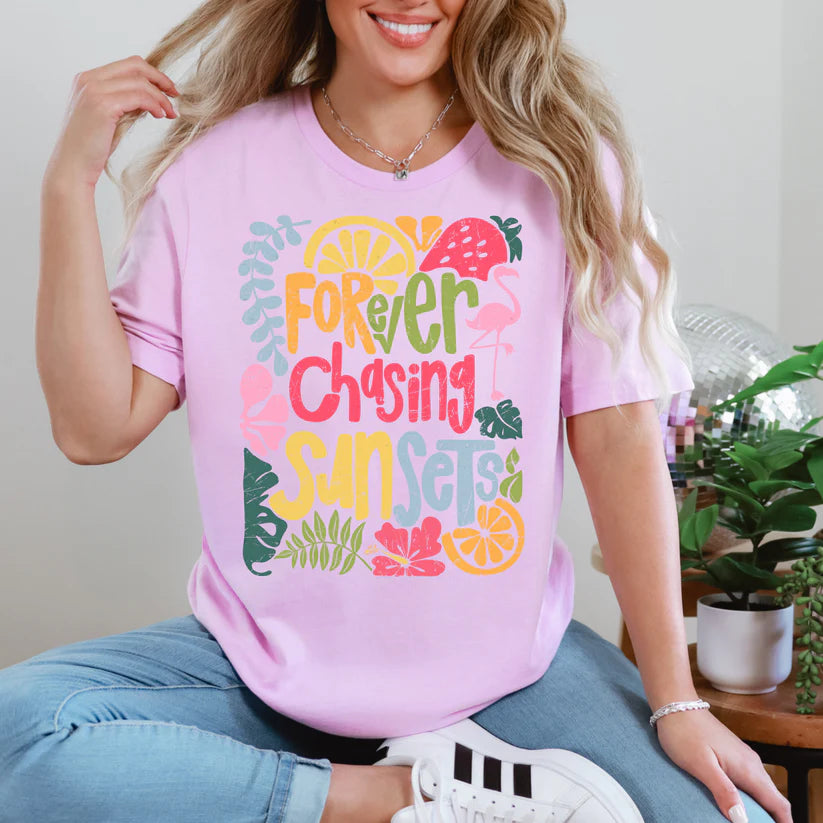 Lilac Forever Chasing Sunsets T-Shirts