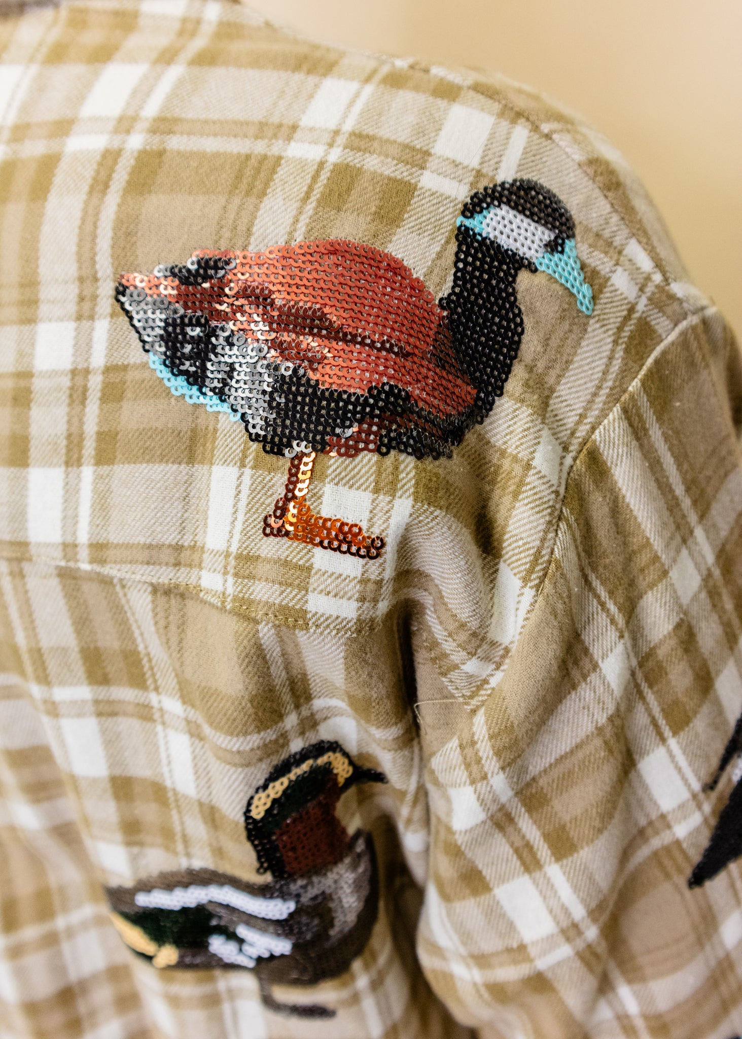 Brown Plaid Duck Button Up Dress