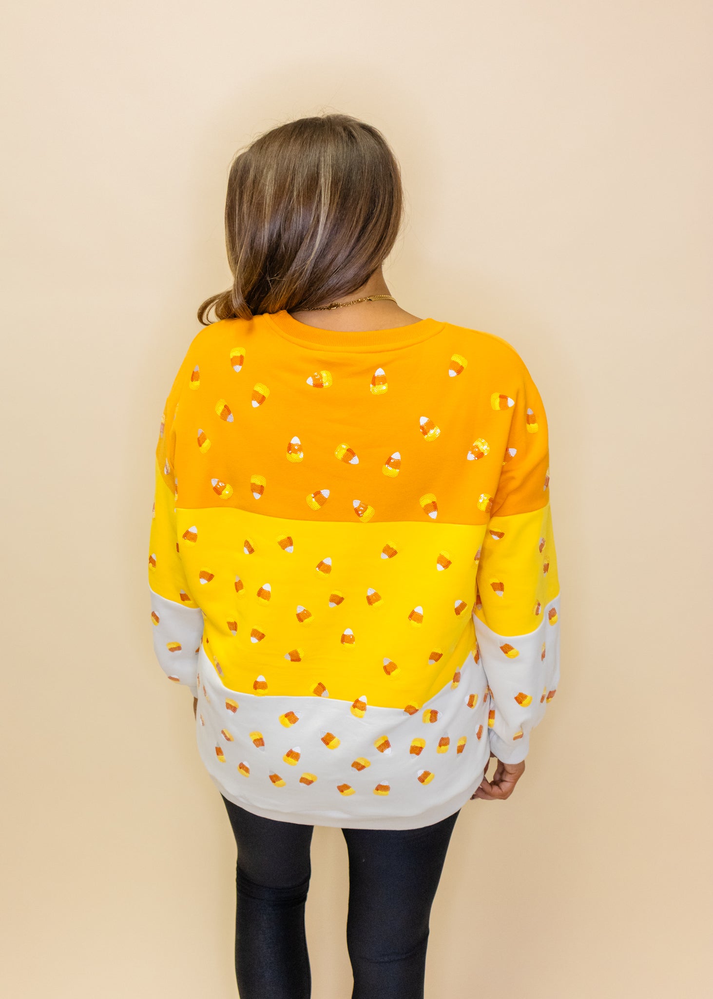 Orange Colorblock Candy Corn Sweatshirt