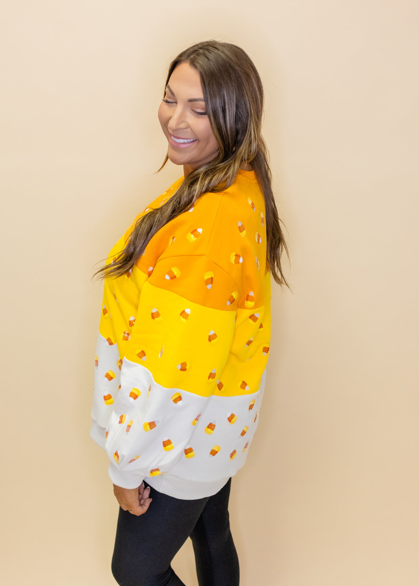Orange Colorblock Candy Corn Sweatshirt
