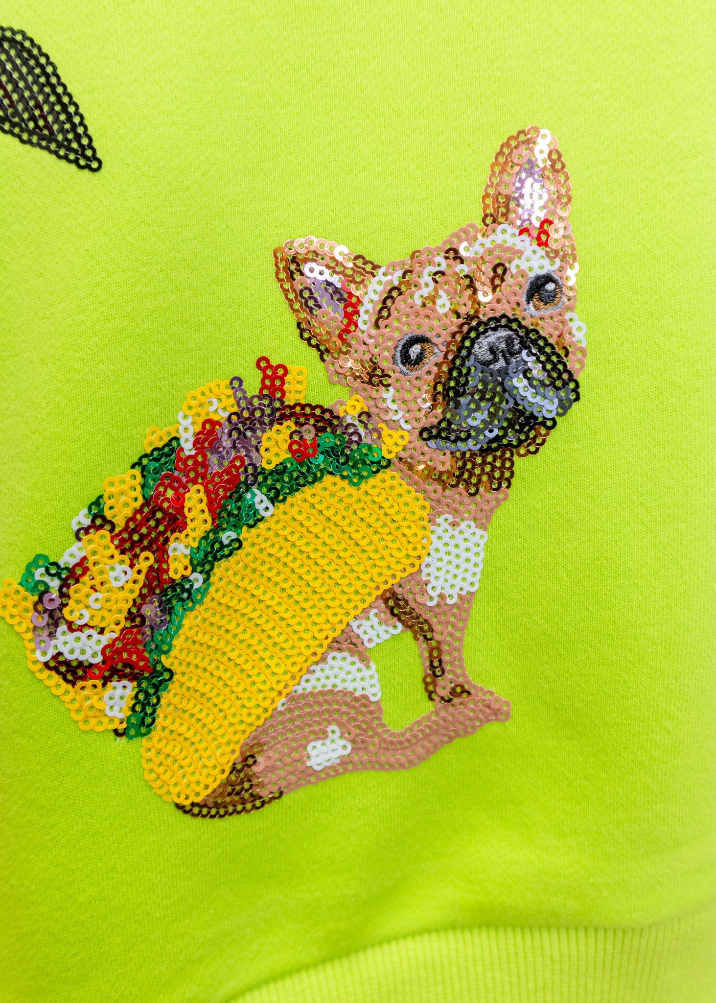 Lime Green Halloween Dogs Sweatshirt