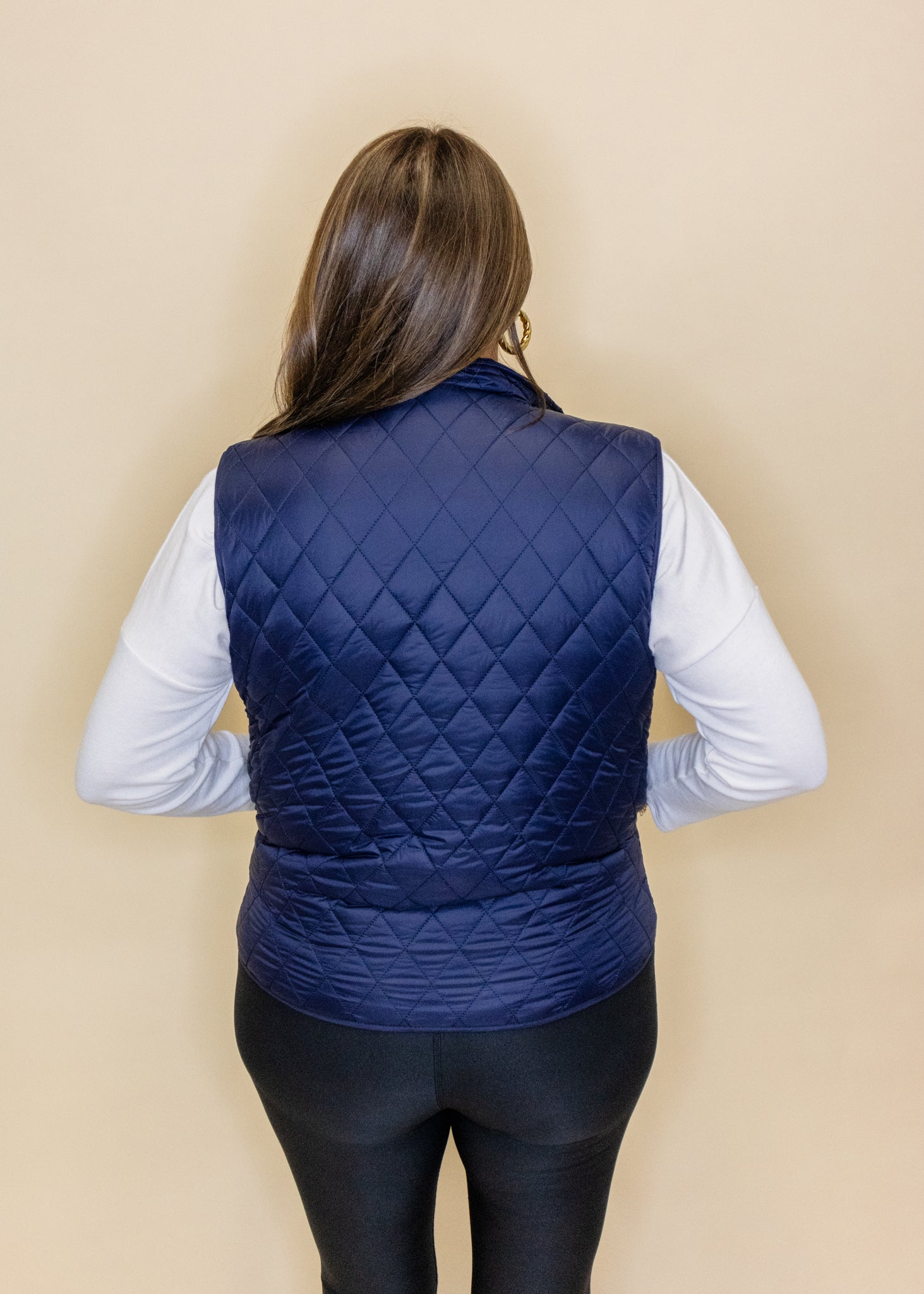 Grace Navy Puffer Vest