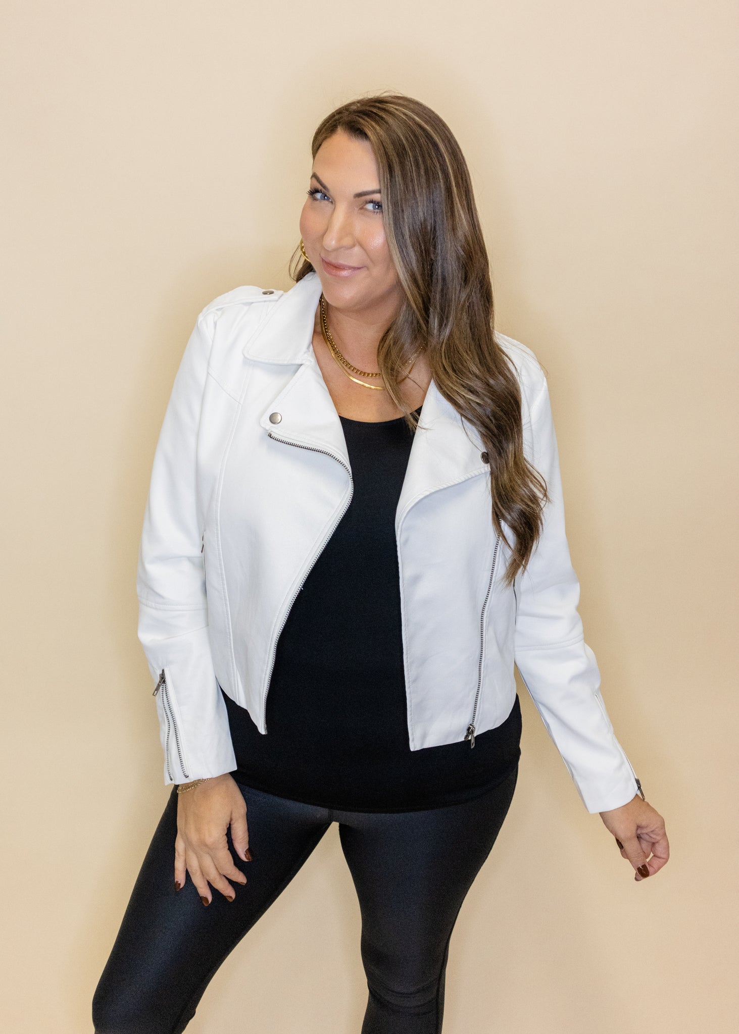 White Leather Jacket