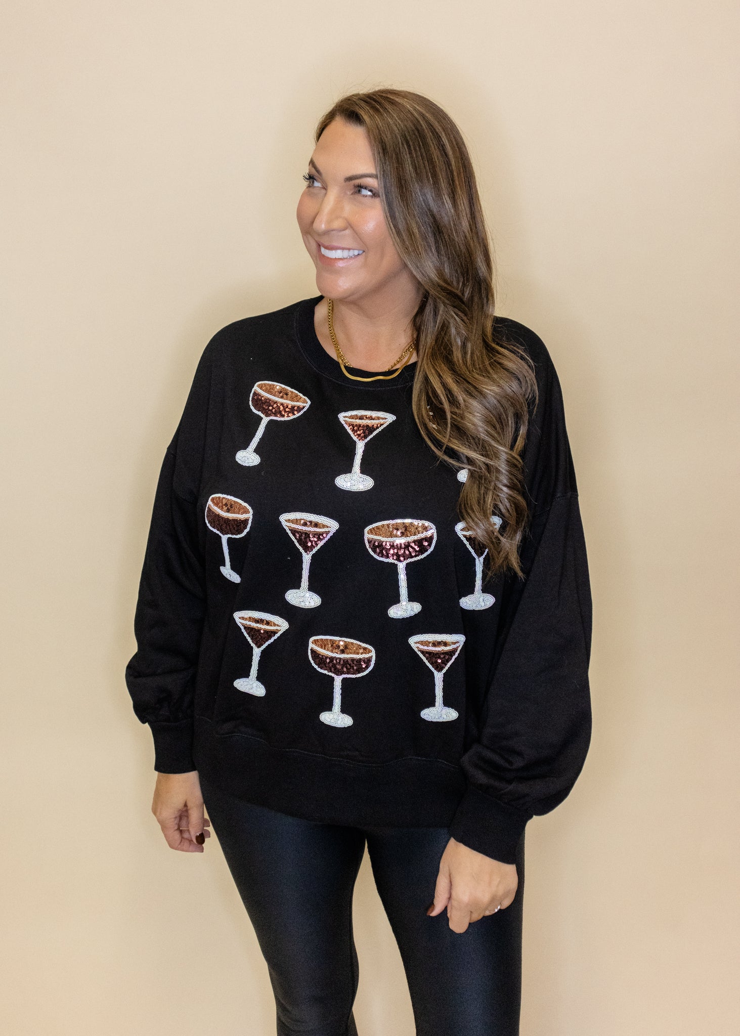 Espresso Martini Sequin Sweatshirt