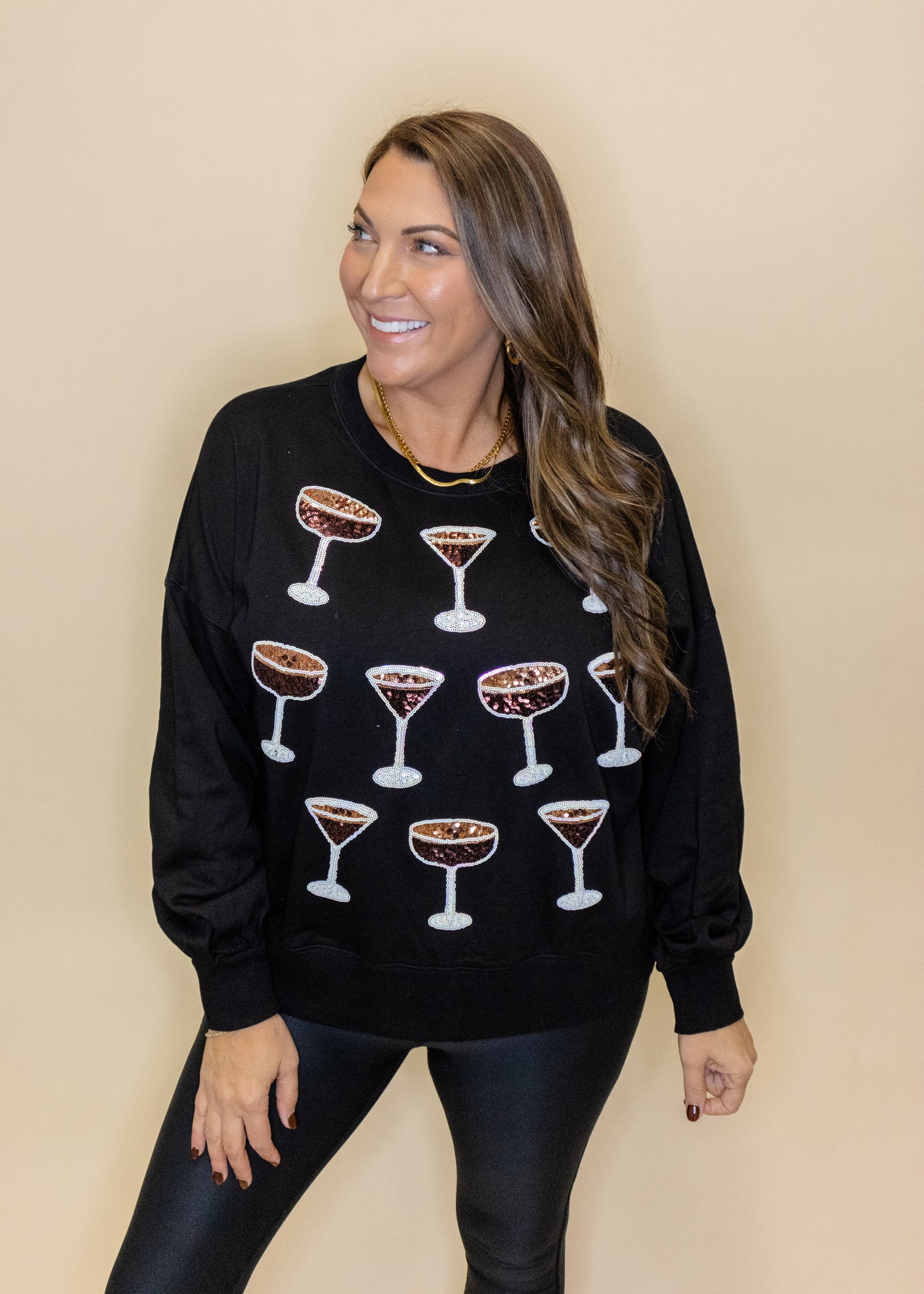 Espresso Martini Sequin Sweatshirt