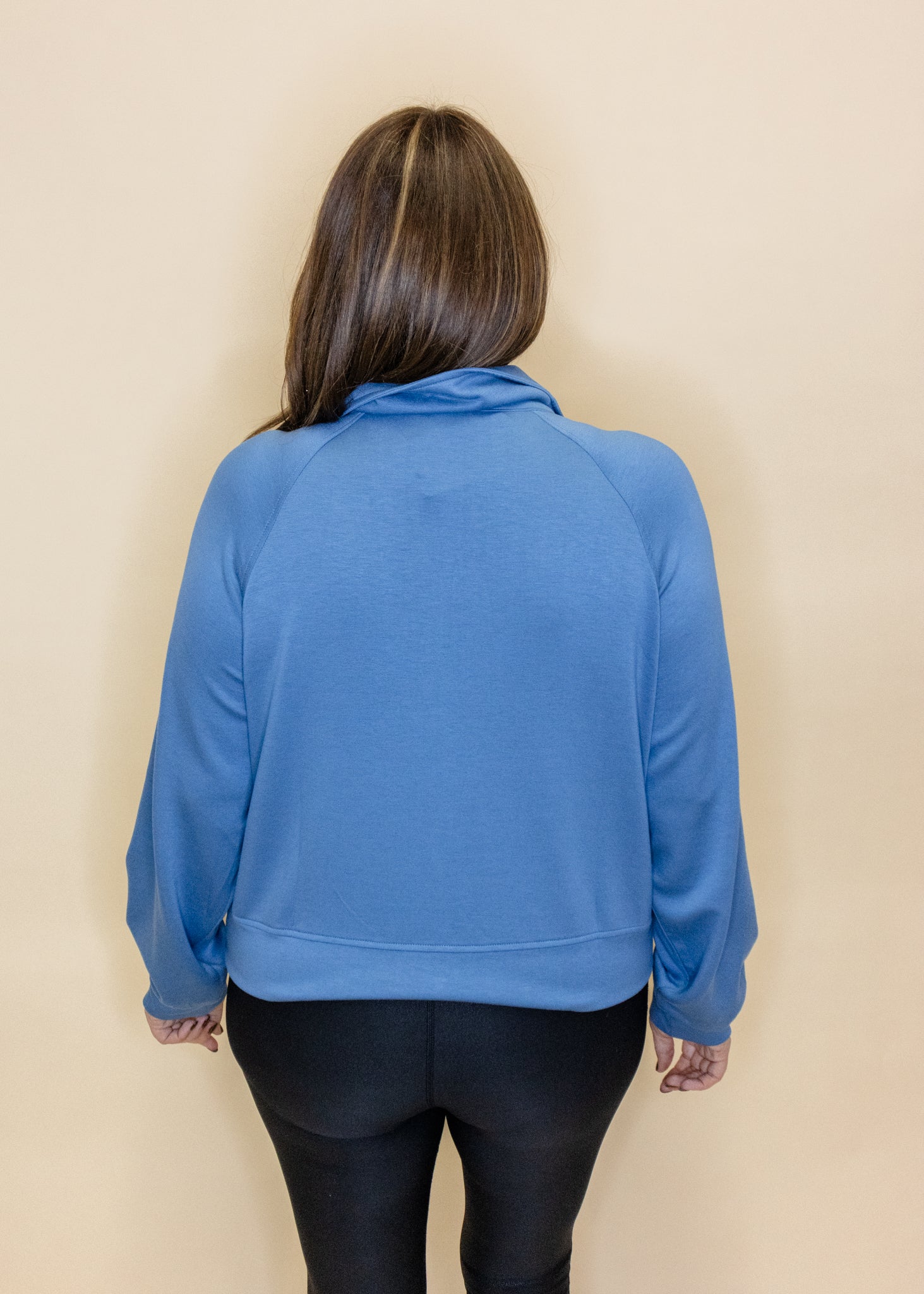 Blue Half Zip Sweatshirt