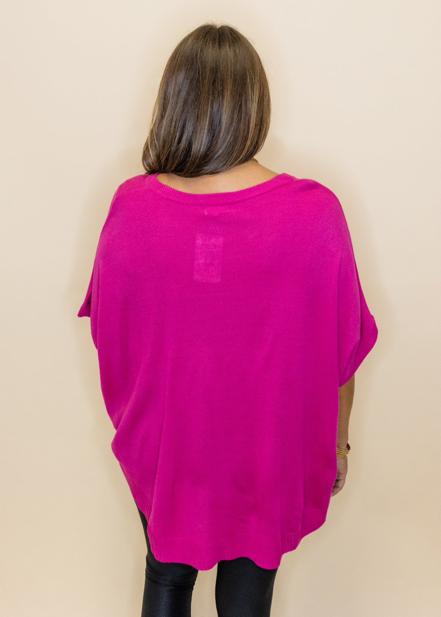 Magenta Dolman Knit Top