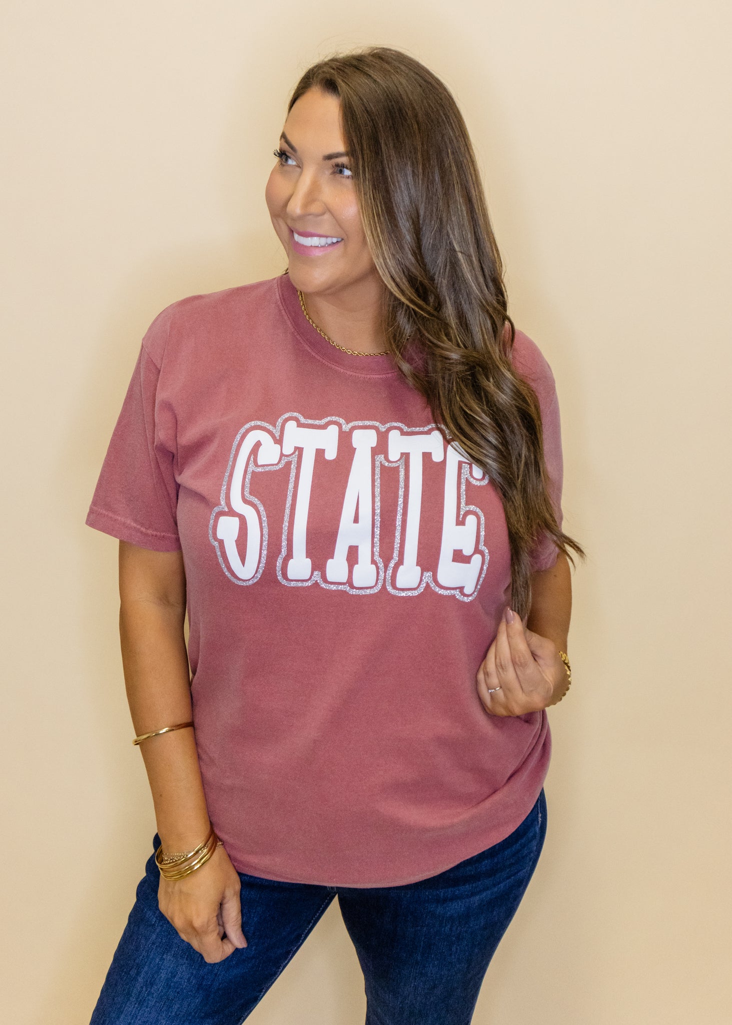 State Maroon Tee