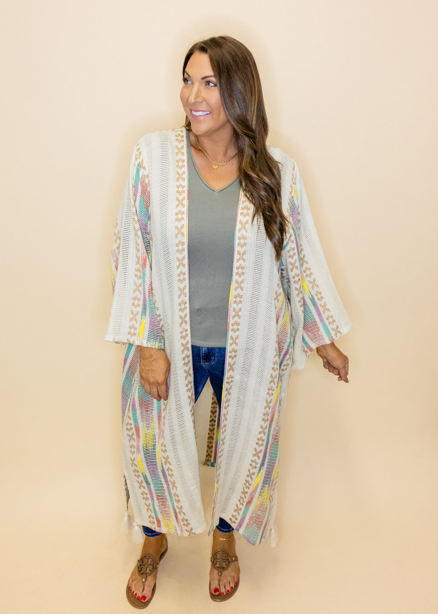 Multi Embroidered Kimono