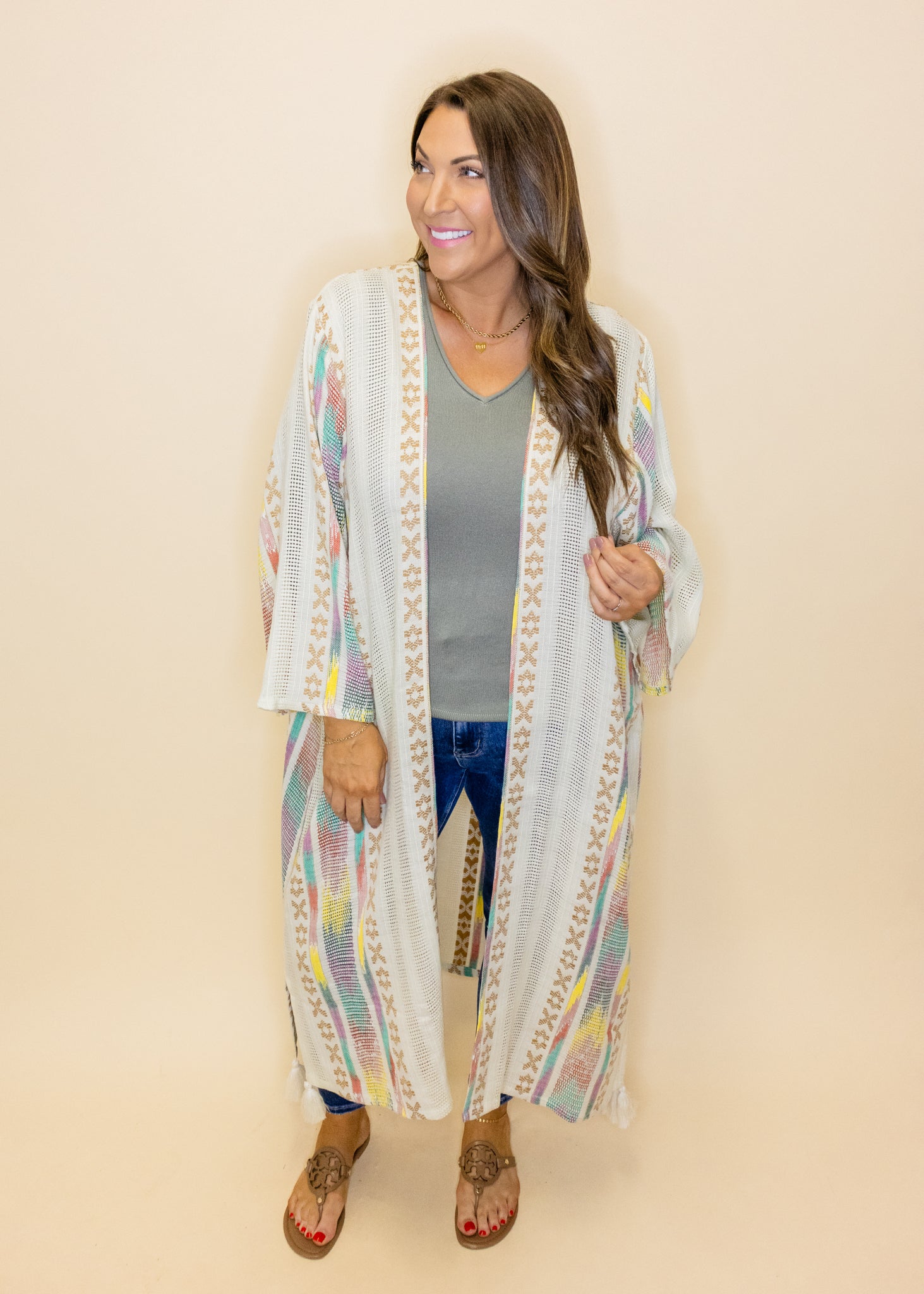 Multi Embroidered Kimono