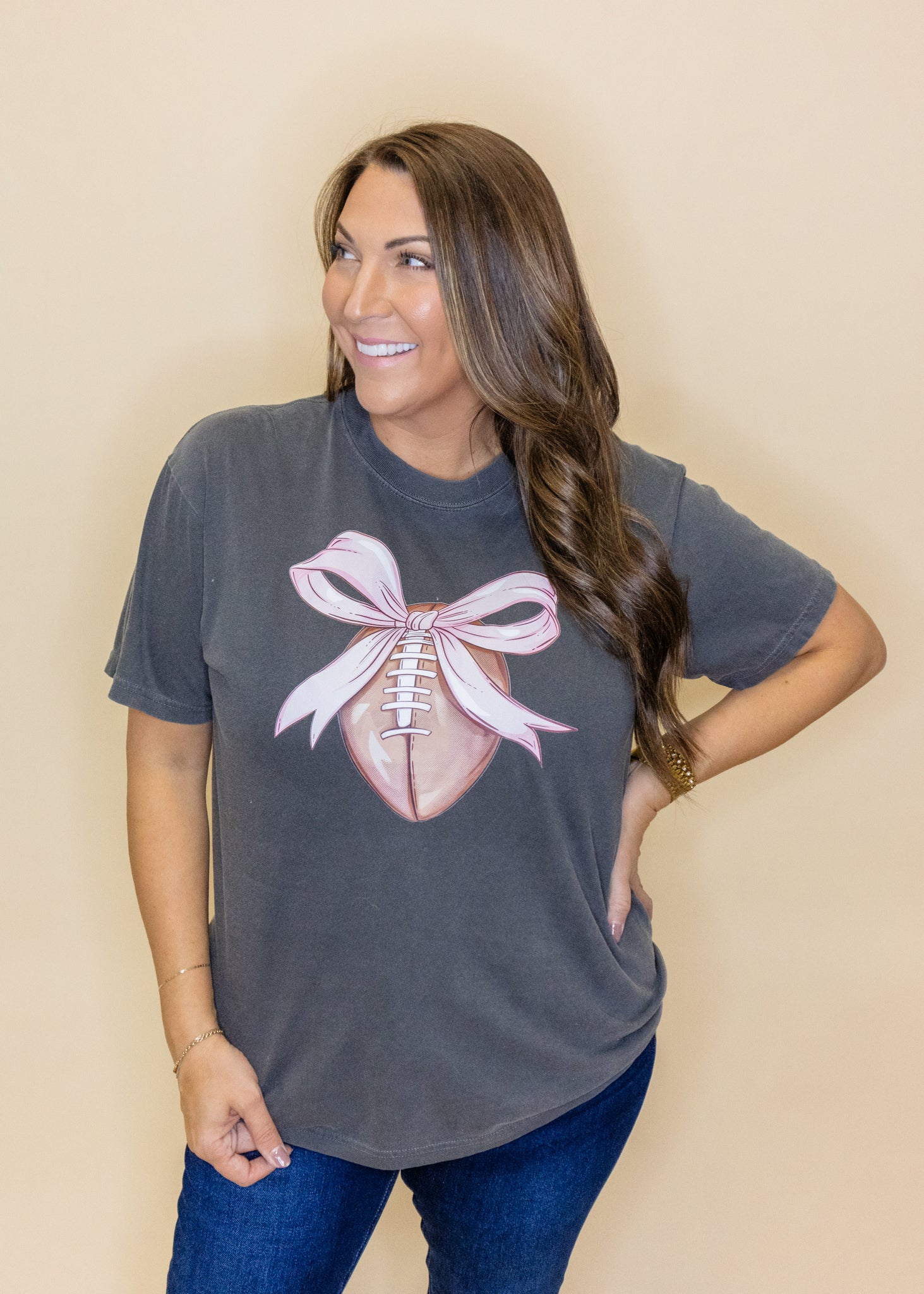 Pink Ribbon Football Tee