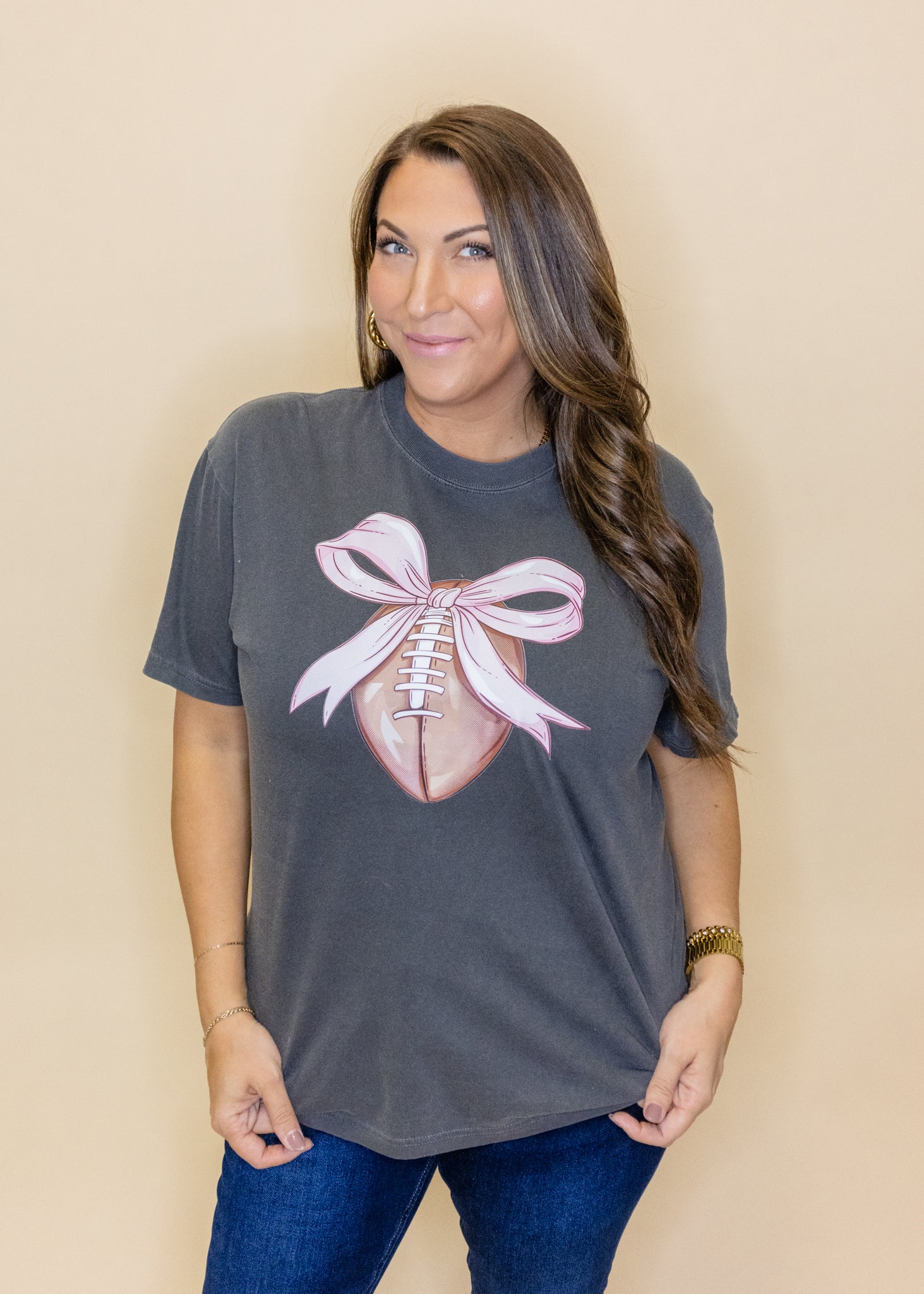 Pink Ribbon Football Tee