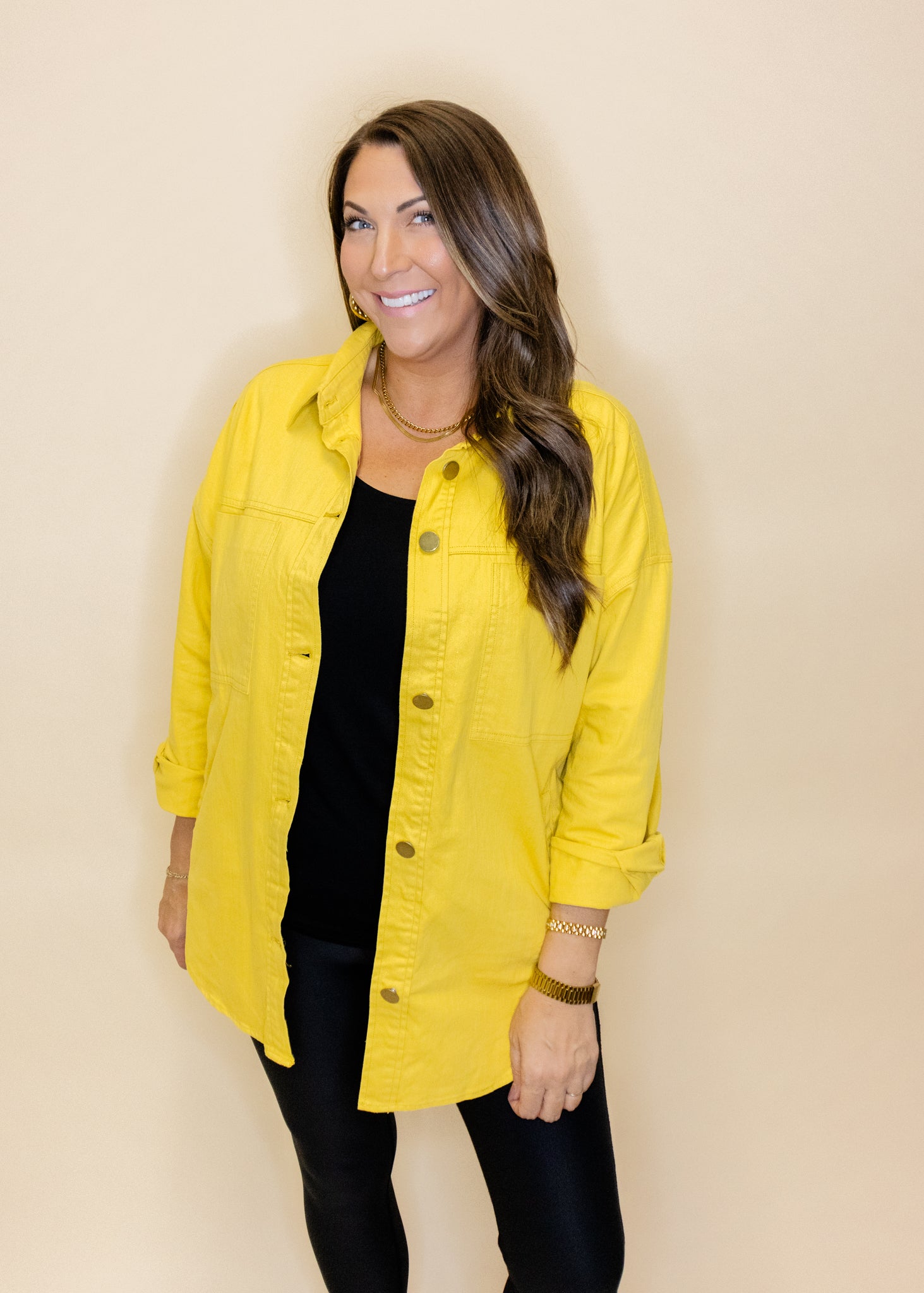 Mustard Denim Shacket