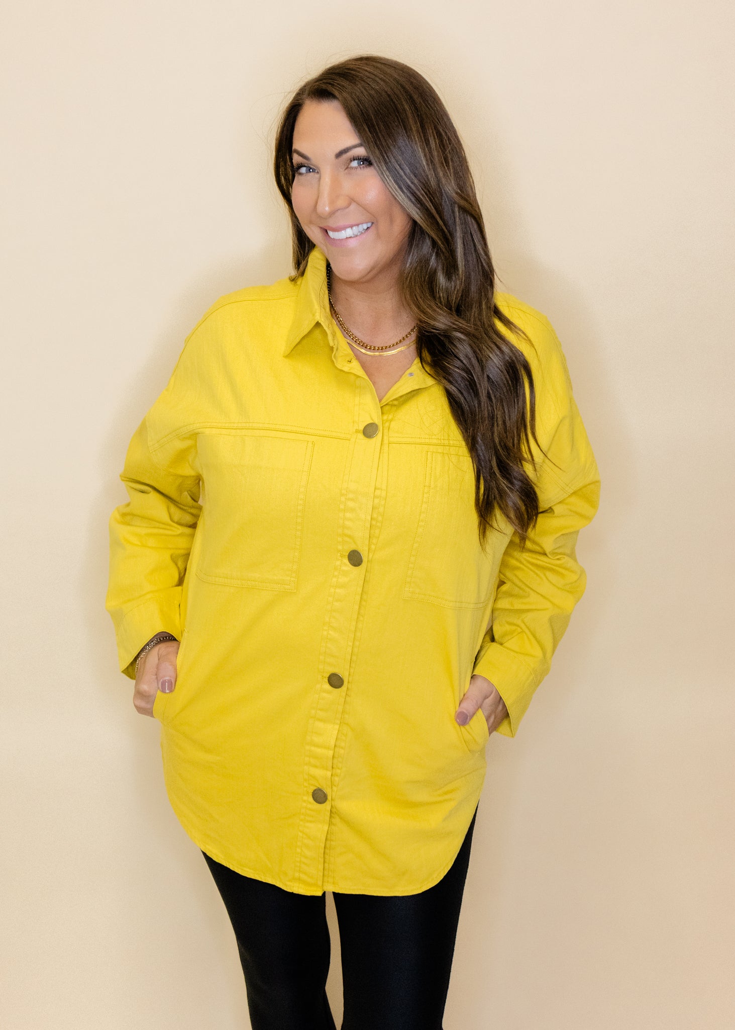 Mustard Denim Shacket