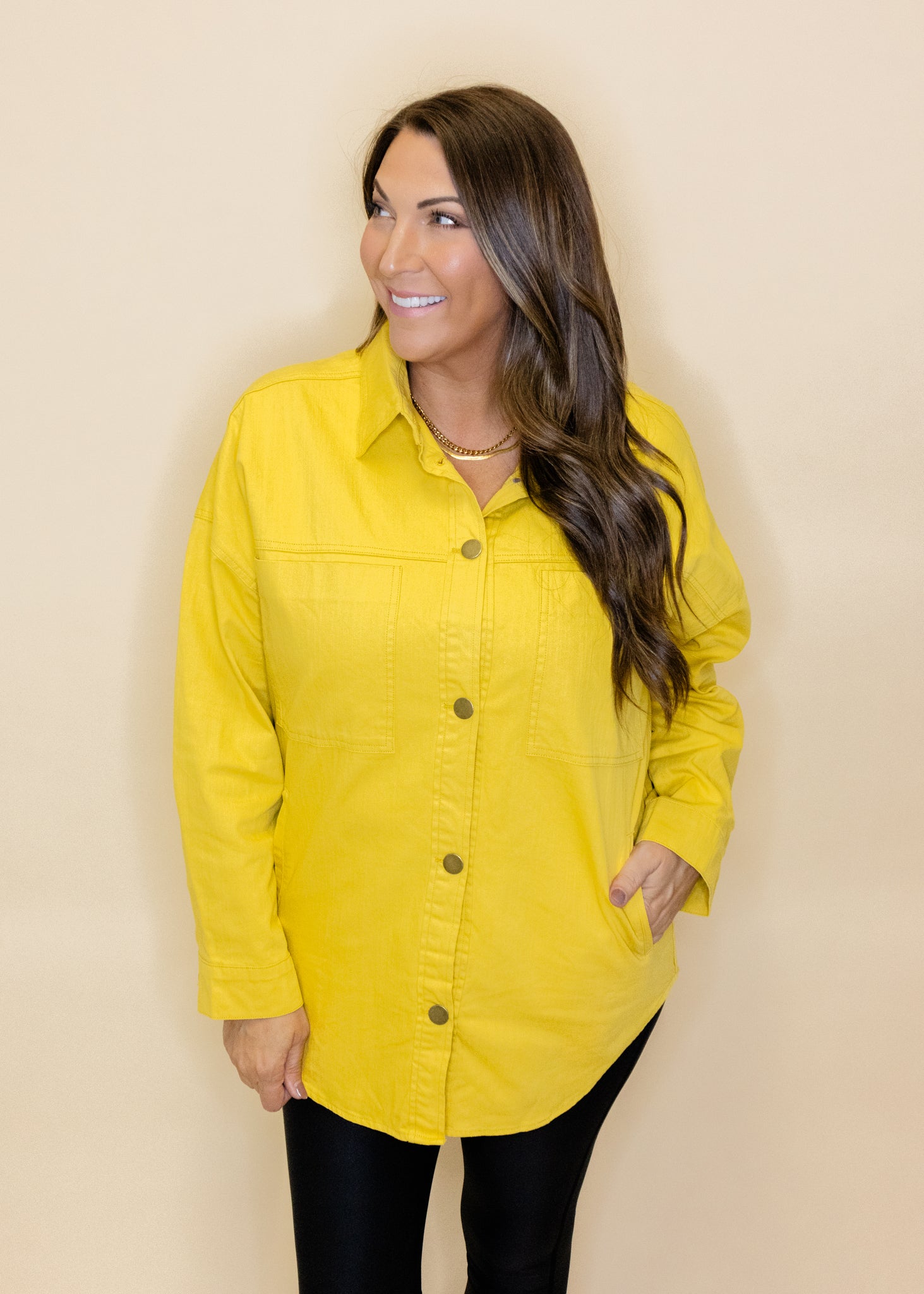 Mustard Denim Shacket