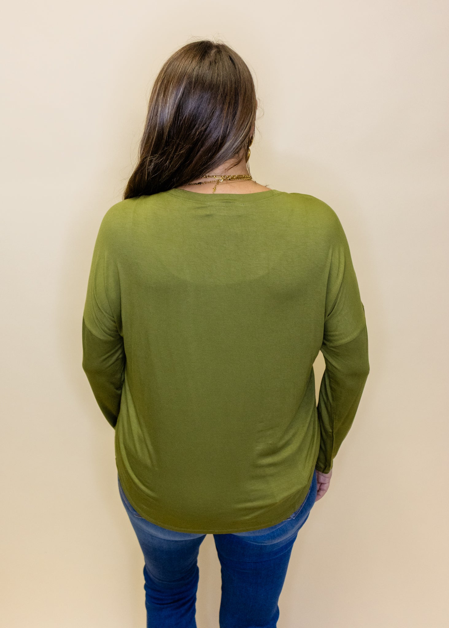 Green Crewe Long Sleeve Top