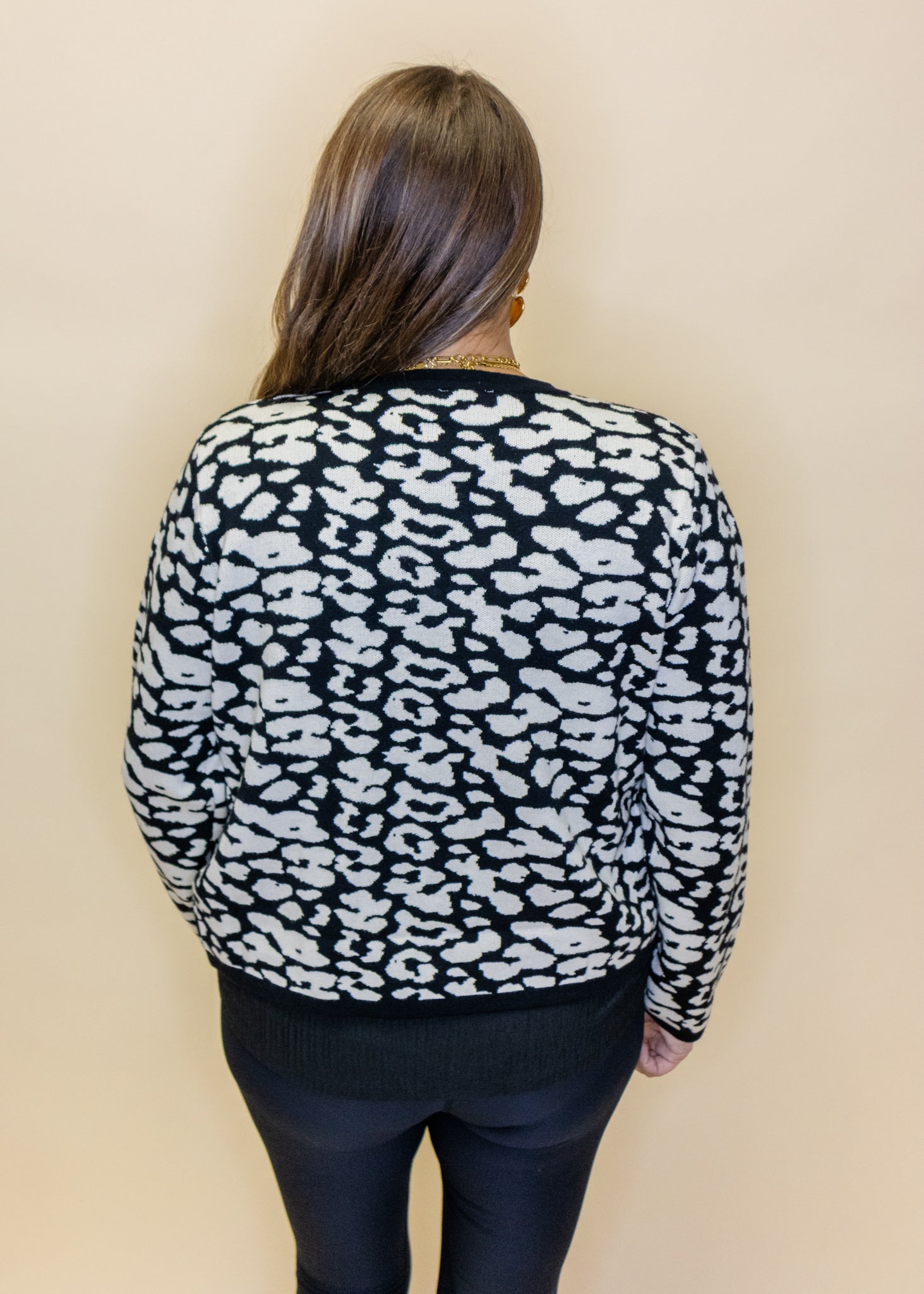 Black & White Leopard Cardigan