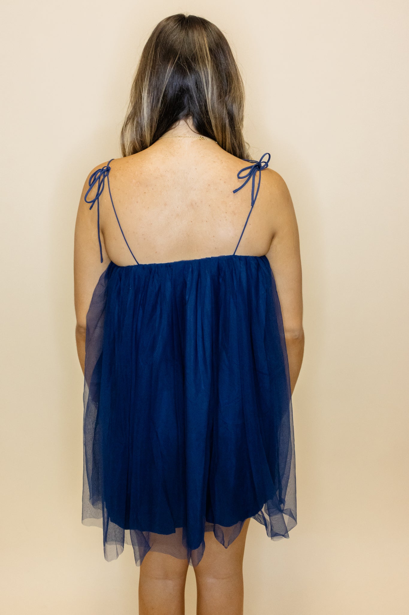 Navy Tulle Layer Dress