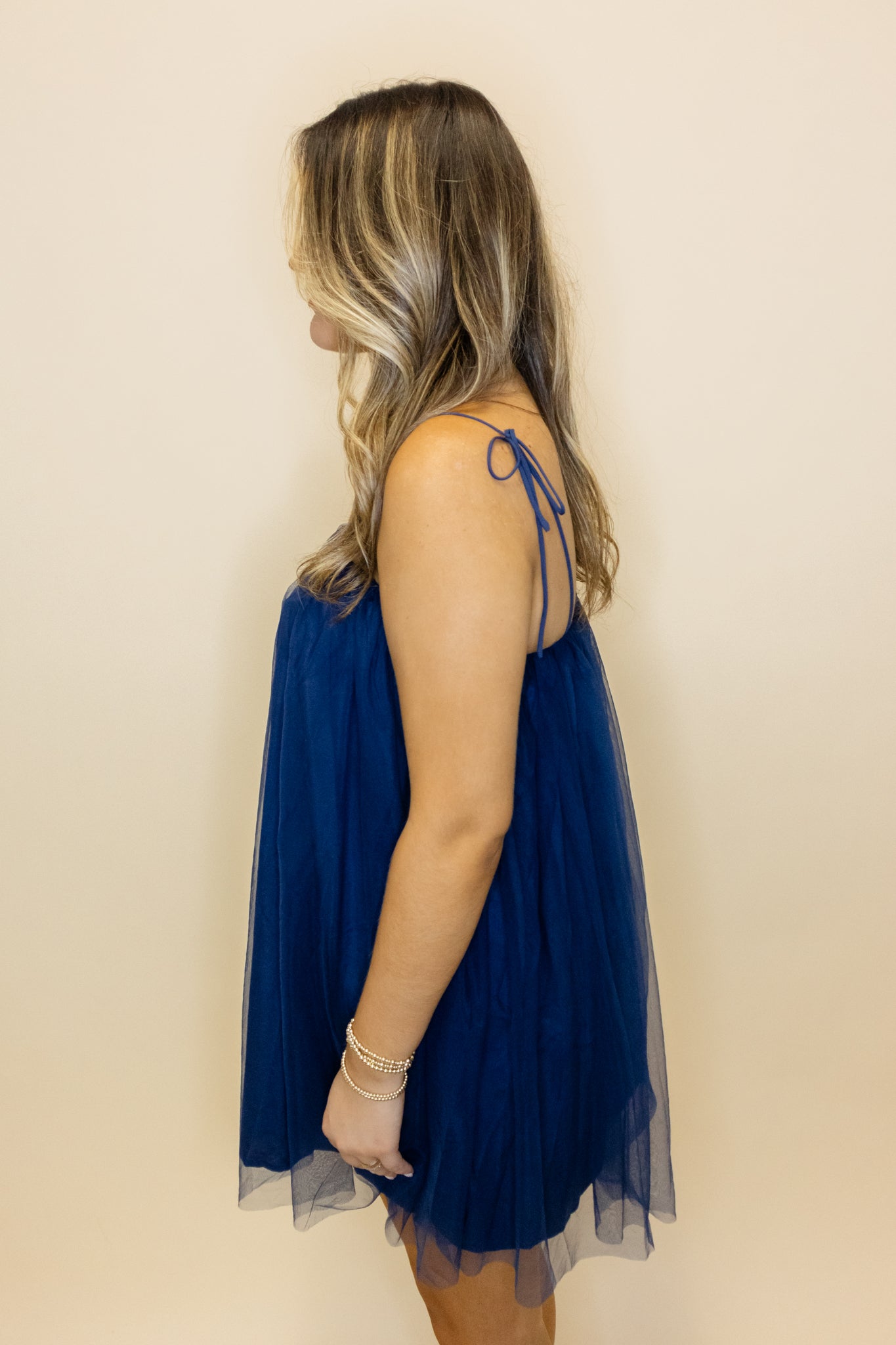 Navy Tulle Layer Dress