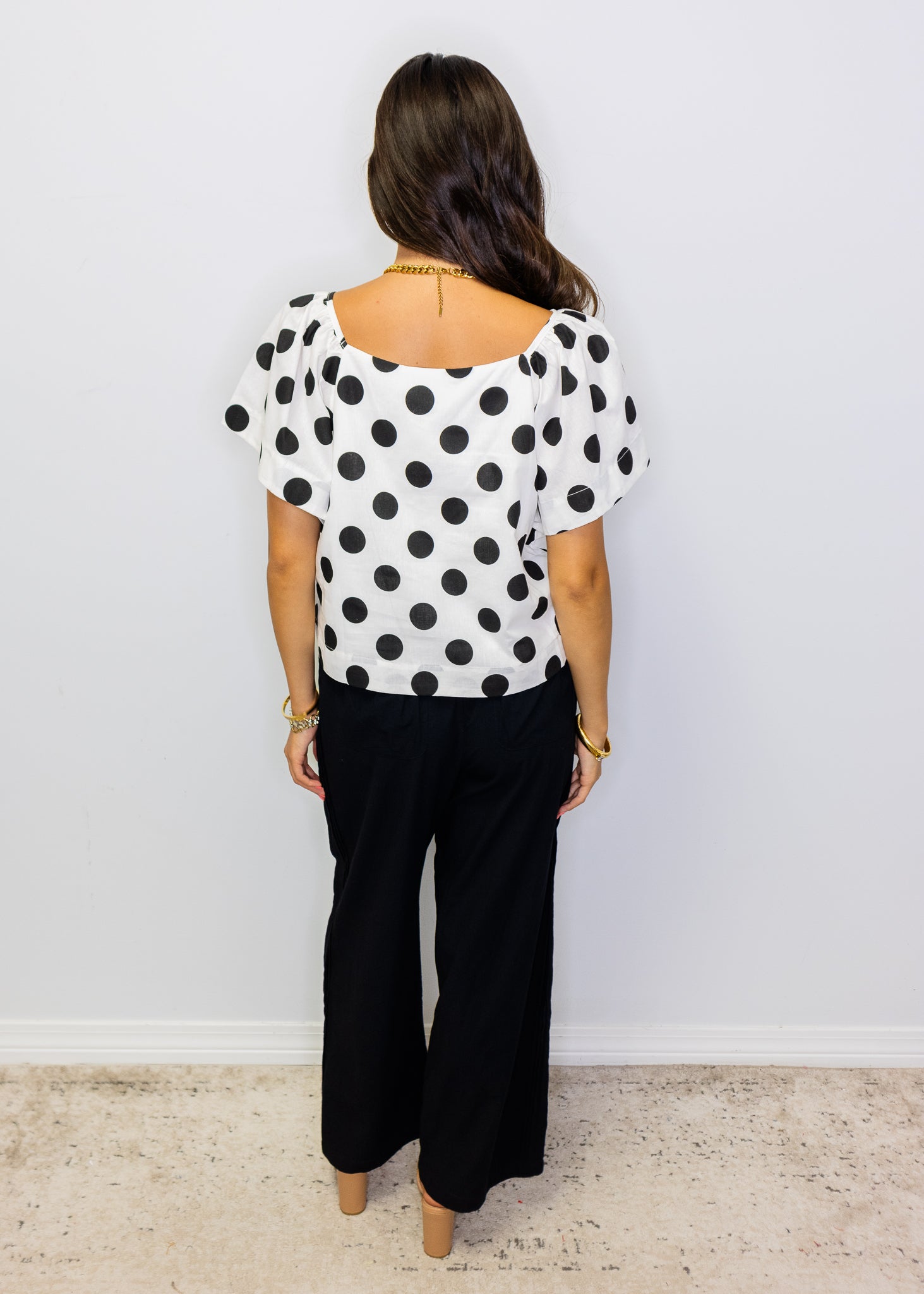 Black Pleat Detail Pants